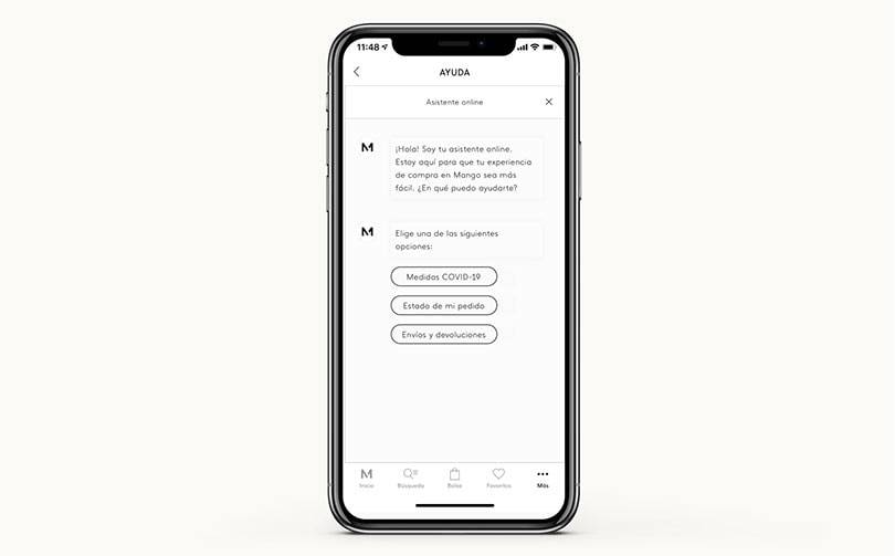 Mango Bot Mango lance un chatbot sur son site web