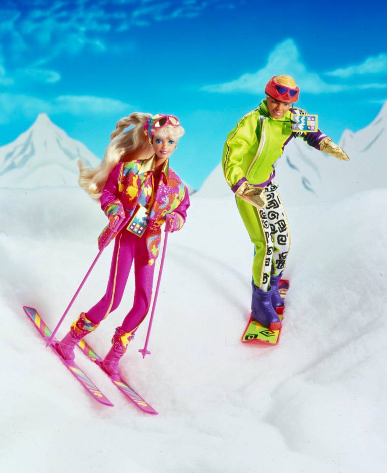 Ken e Barbie sciatori