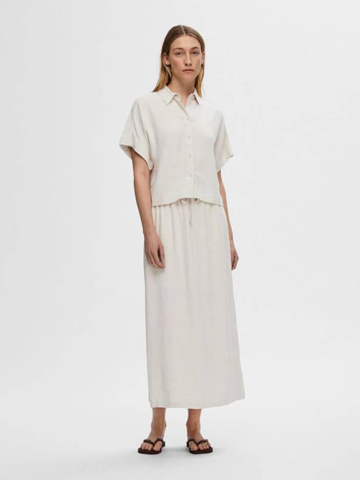 Cropped Overhemd Met Korte Mouwen | Selected-Femme