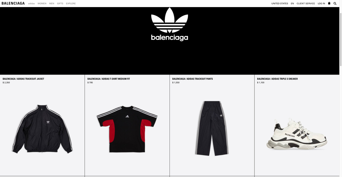 Balenciaga unveils collaboration with Adidas on Stock Exchange