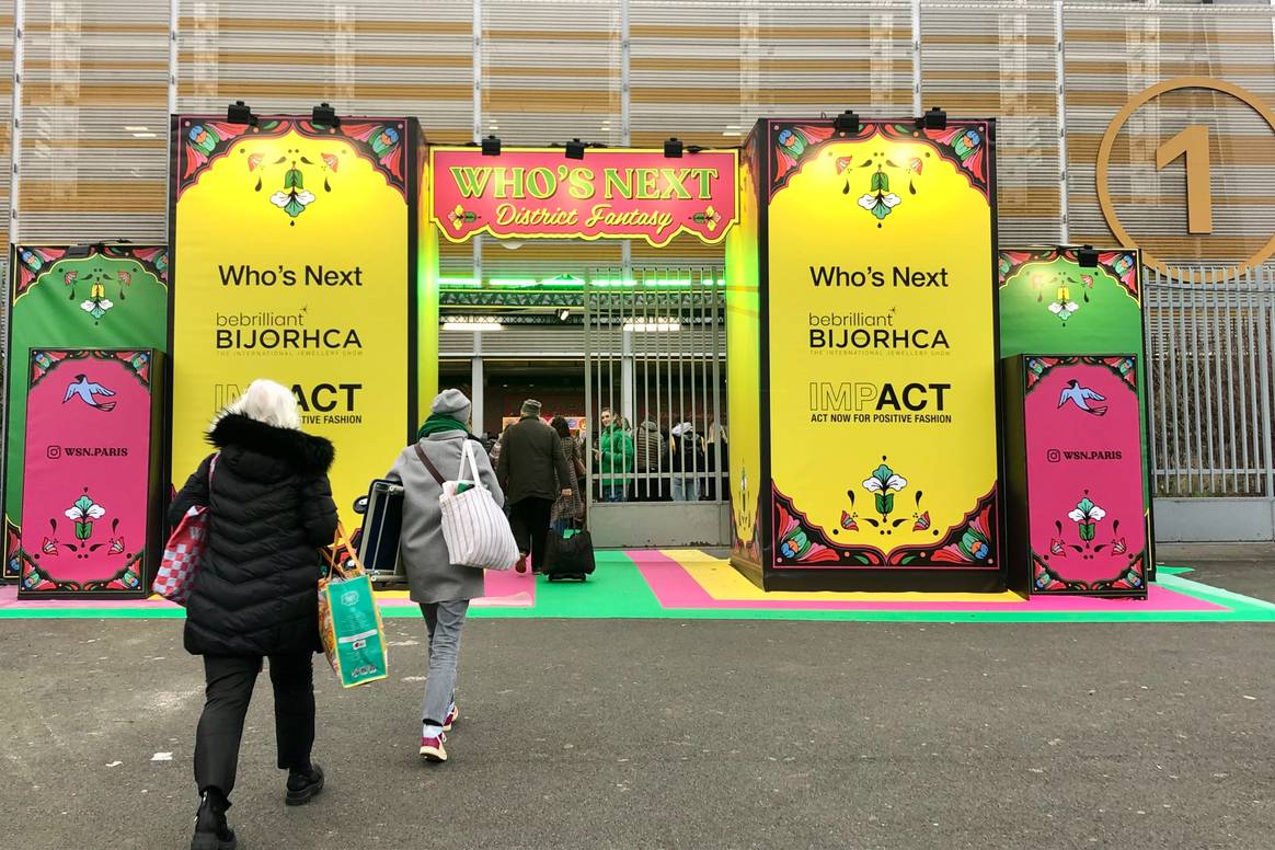 The entrance to the Who's Next fair in Paris, Porte de Versailles, January 2023 edition. photo: FashionUnited