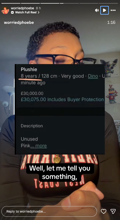 Screenshot of alleged listing on Vinted