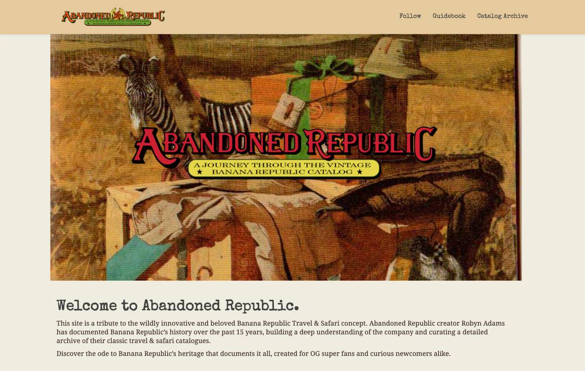 Banana Republic acquries ‘Abandoned Republic’.