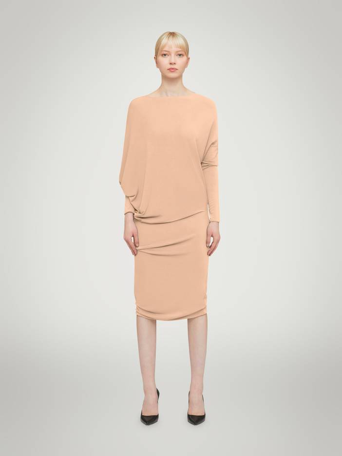 short knit dress Donna Karan New York Women's Knit Short Sleeve Midi Dress main image 0