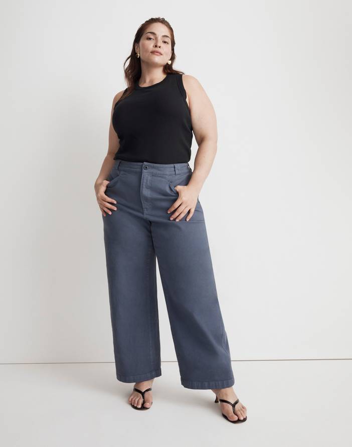 Plus Emmett 2.0 Wide-Leg Pants: Garment-Dyed Edition | Madewell
