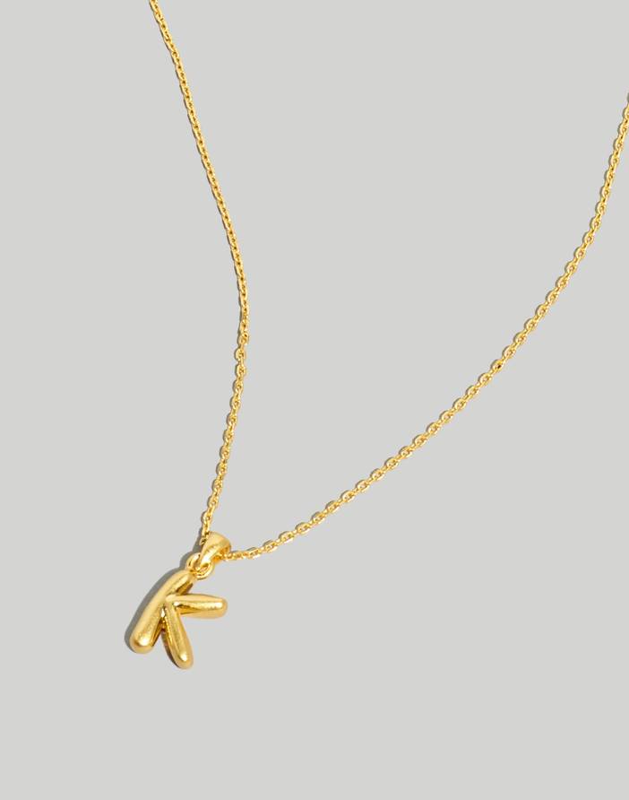 Puffy Letter Pendant Necklace | Madewell