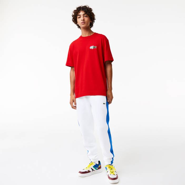 Herren Lacoste T-Shirt mit Comic-Aufnäher | Lacoste