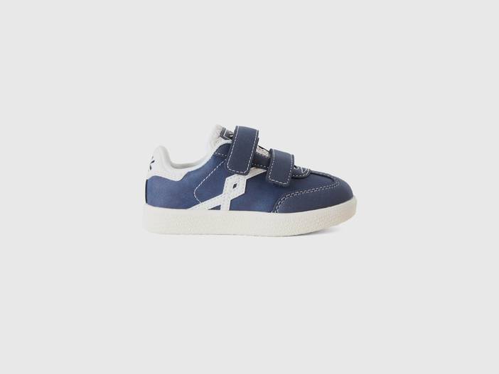 Benetton, Sneakers Aus Beschichtetem Stoff, größe 20, Dunkelblau, male | United Colors of Benetton