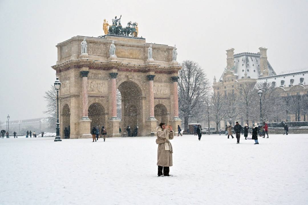 Parigi sotto la neve, 5 gennaio 2026.