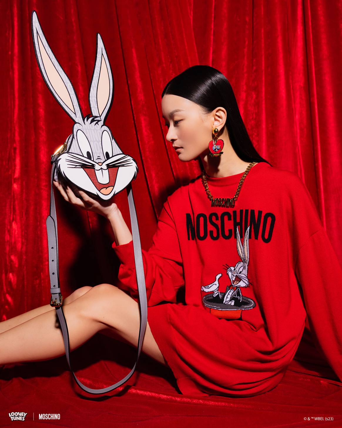 The Moschino Bugs Bunny, collaboration avec Warner Bros pour célébrer l'année du lapin. Crédit : Moschino