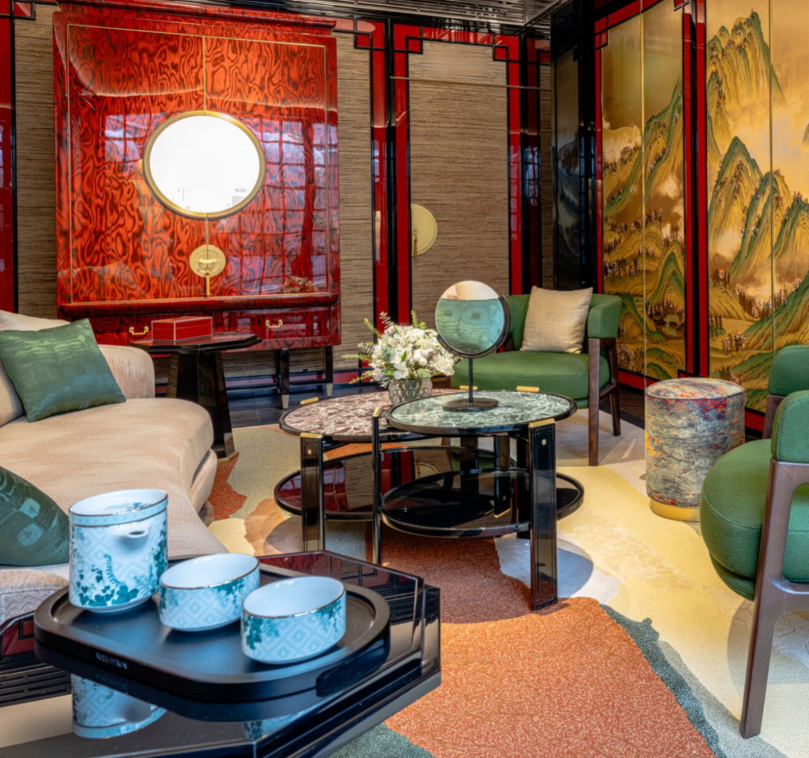 Die VIP-Lounge hat den Geist eines traditionellen Shikumen-Hauses beibehalten.