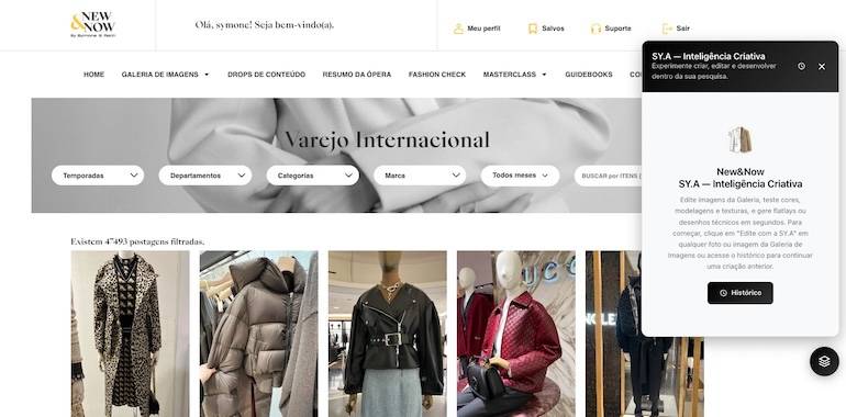 Interface da plataforma