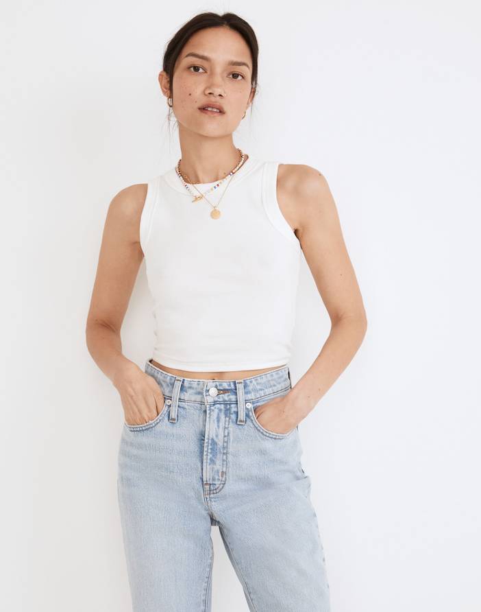 Supima® Rib Crop Tank | Madewell