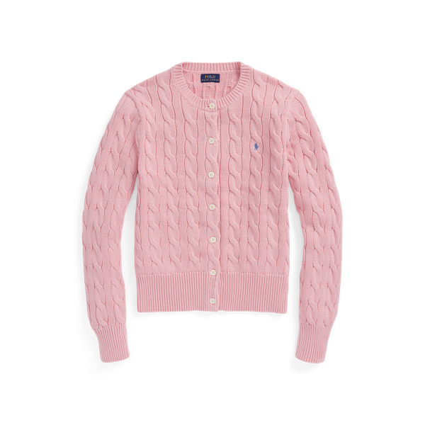 Rundhalsstrickjacke mit Zopfmuster | Ralph Lauren