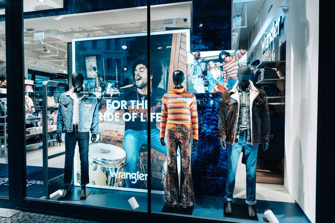 Image: Kontoor Brands; Lee and Wrangler retail store in Berlin