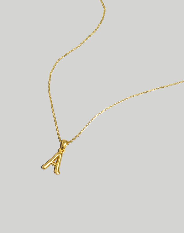 Puffy Letter Pendant Necklace | Madewell