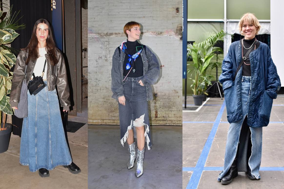 Beeld: Lange denimrokken op Kingpins | Credit: Alicia Reyes Sarmiento / FashionUnited