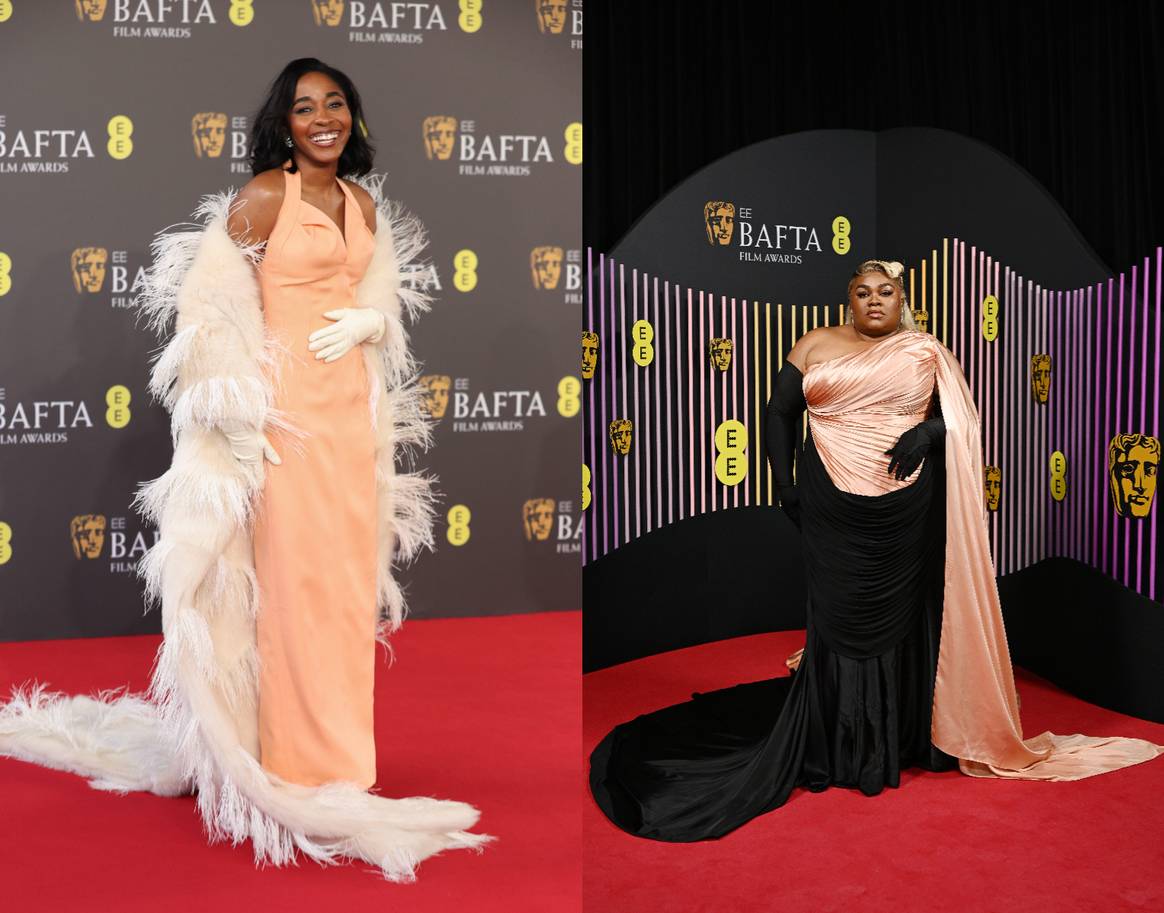 Ayo Edebiri in Bottega Veneta and Da’Vine Joy Randolph in Robert Wun.