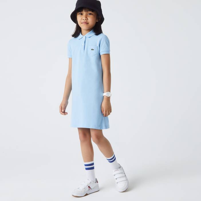 Mädchen Kleid im Polo-Style aus Baumwolle | Lacoste