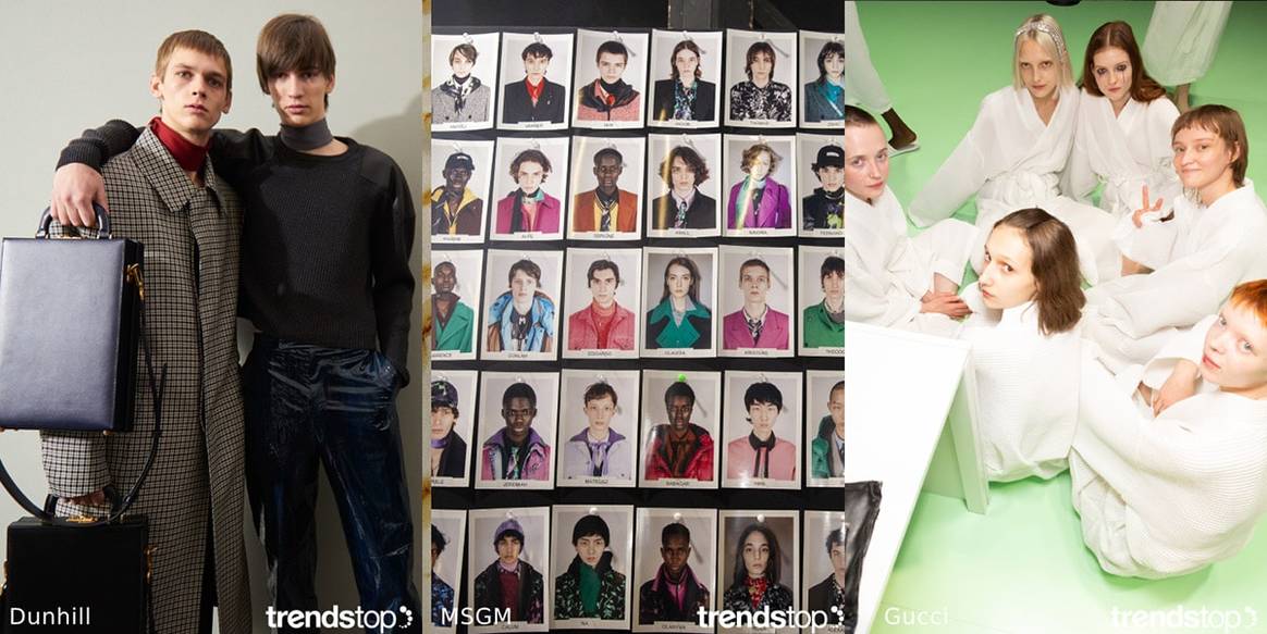 Images courtesy of Trendstop, left to right: Dunhill, MSGM,
Gucci, all Fall Winter 2020-21