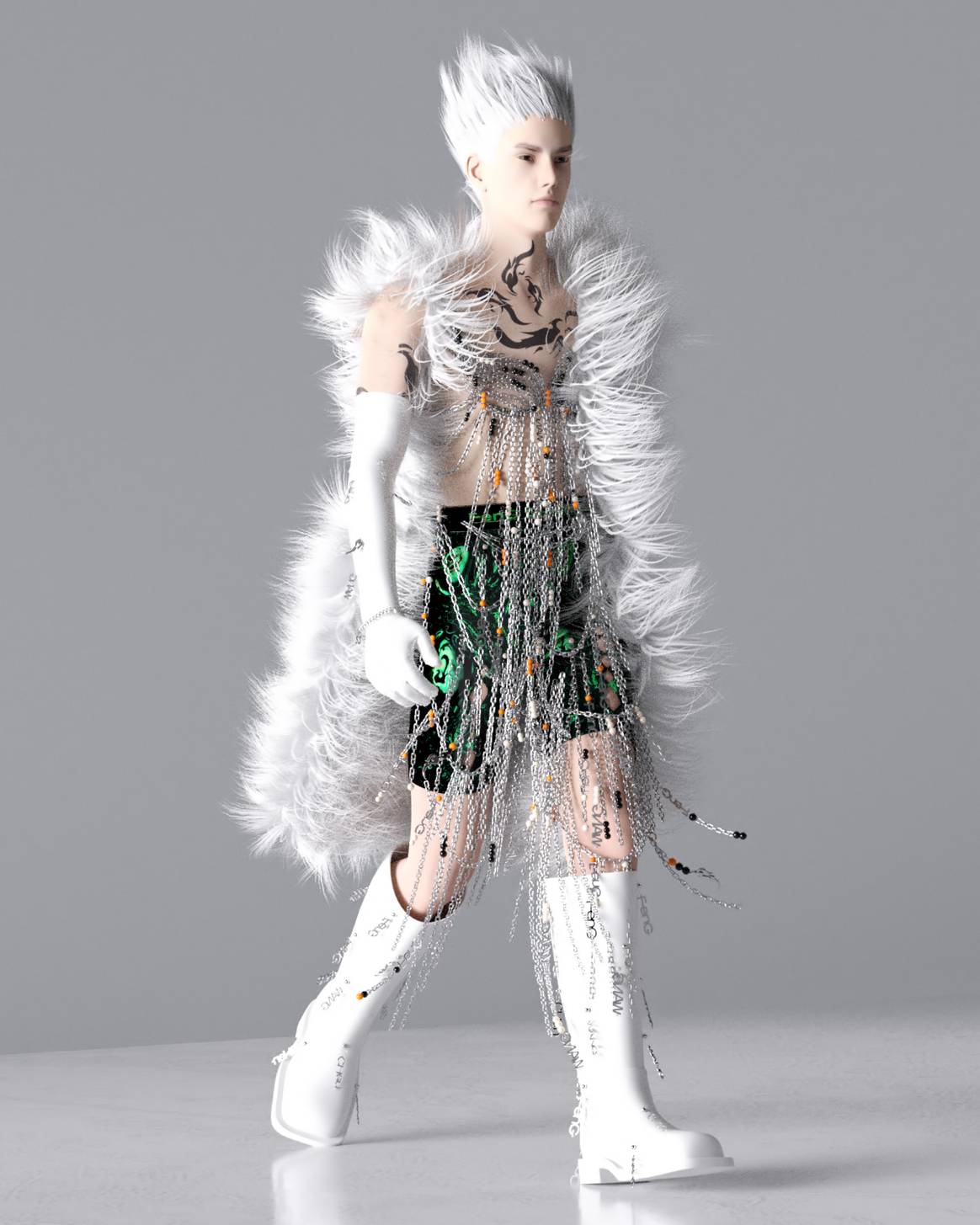 Image: Feng Chen Wang AW22, Shanghai Fashion Week