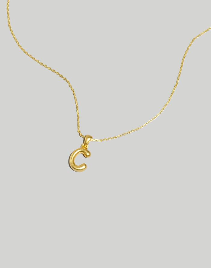 Puffy Letter Pendant Necklace | Madewell