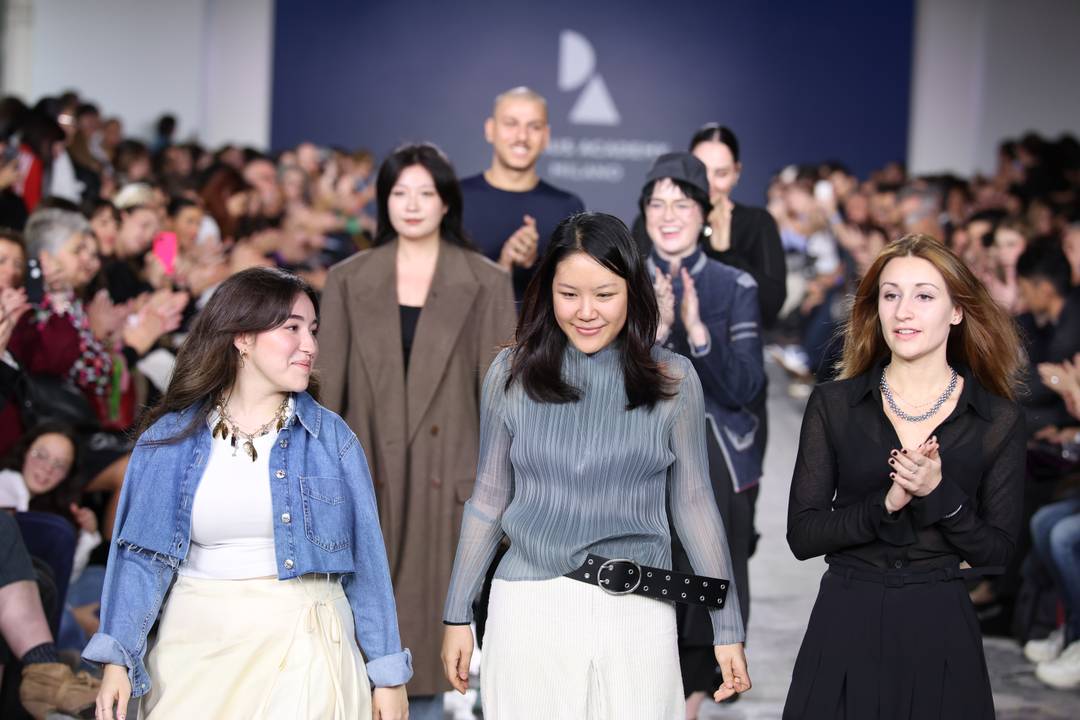 Credits: Domus Academy students after showcasing their collections at Fashion Graduate Italia 2024