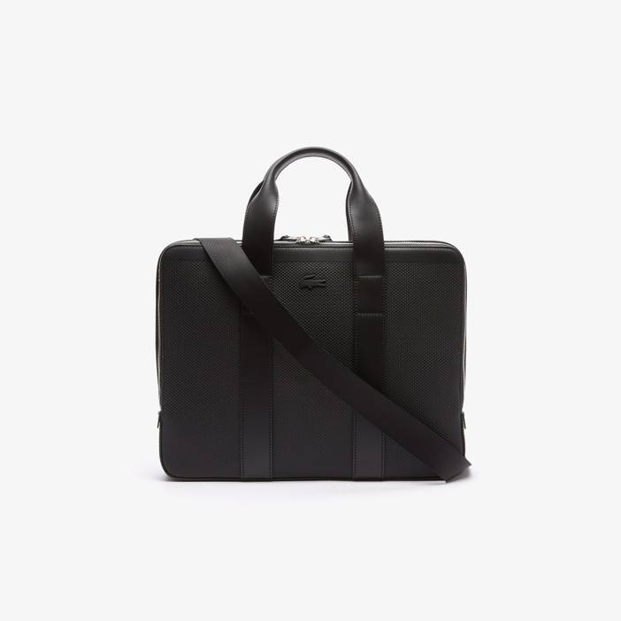 Herren CHANTACO Laptop-Tasche aus Piqué-Leder, extra schmal | Lacoste