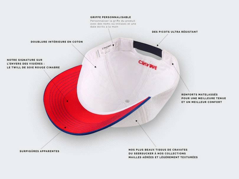 Cinabre lance sa collection de casquettes en tissu de cravate