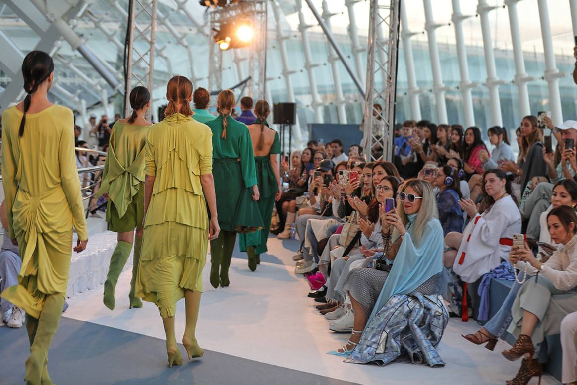 L’Hemisfèric de la Ciudad de las Artes y las Ciencias de Valencia durante la edición del Clec Fashion Festival de 2023.