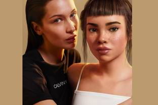 Бренд Calvin Klein извинился за поцелуй Беллы Хадид с виртуальной моделью