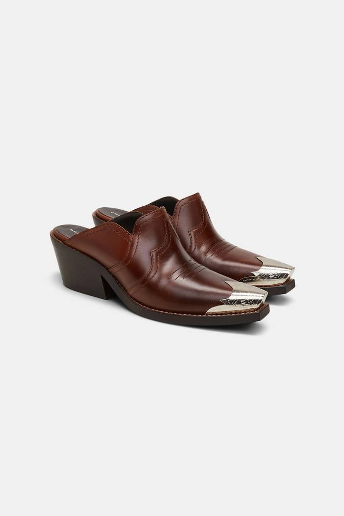 Calfskin mules with Western toe cap | dorothee schumacher