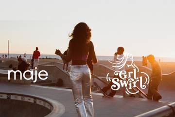 Este verano 2023 Maje aterriza en Los Angeles para presentarnos a GRLSWIRL, el skate gang más cool de Venice Beach