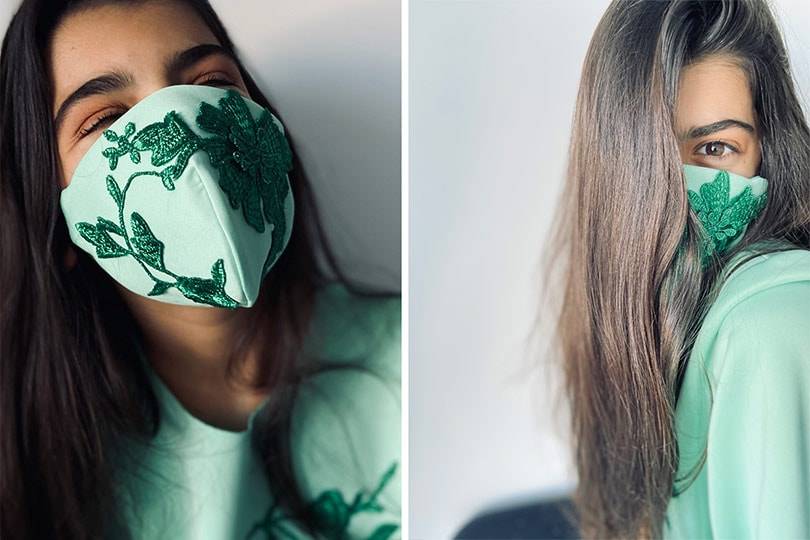Mascarillas bordadas a mano y en defensa del comercio local: la propuesta de Pilar Dalbat