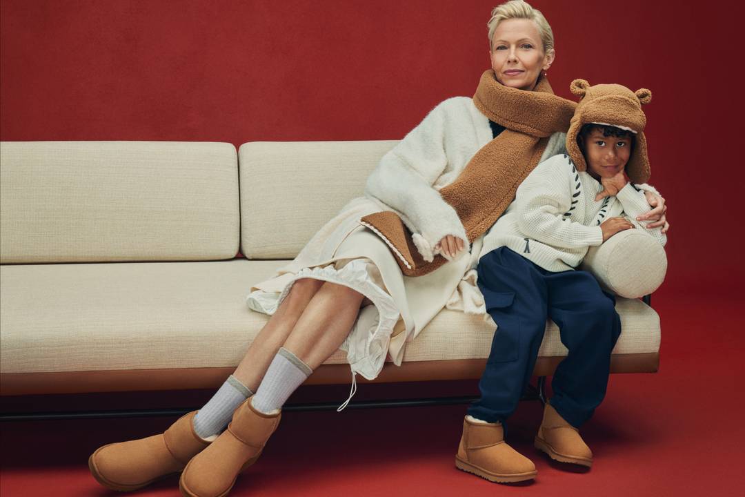 Ugg AW24 campaign imagery featuring the Classic Ultra Mini.