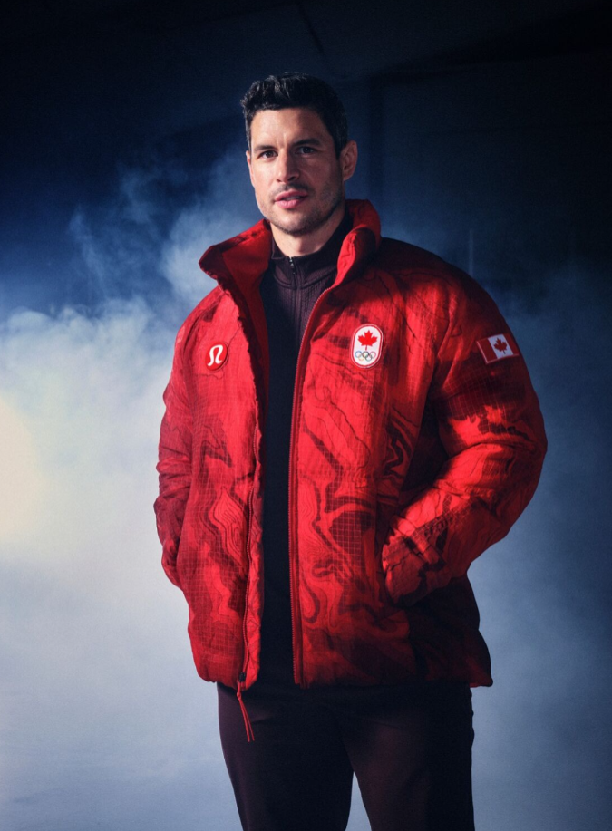 Sidney Crosby wearing Team Canada x Lululemon for Milano Cortina 2026 Olympic and Paralympic Winter Games