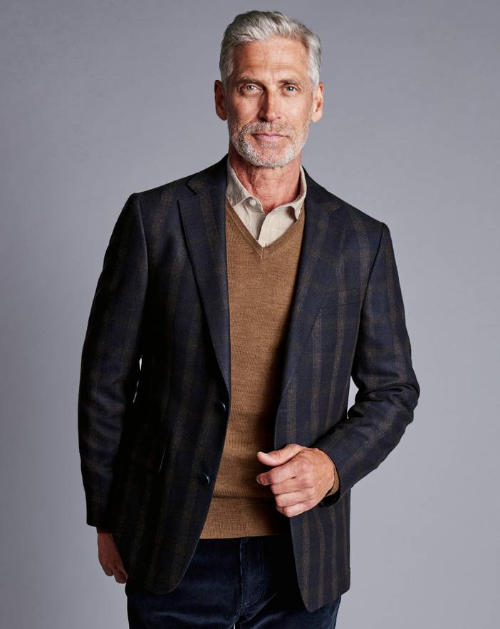 Men's Charles Tyrwhitt Luxury Italian Checkered na Jacket | Charles Tyrwhitt