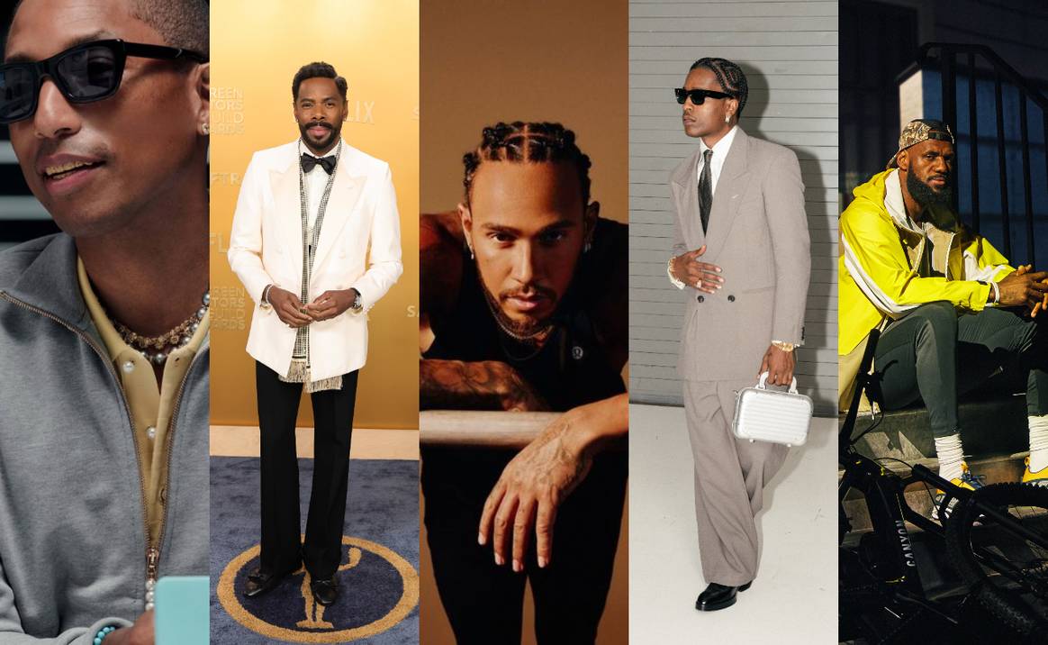 Pharrell Williams, Colman Domingo, Lewis Hamilton, A$AP Rocky and Lebron James.