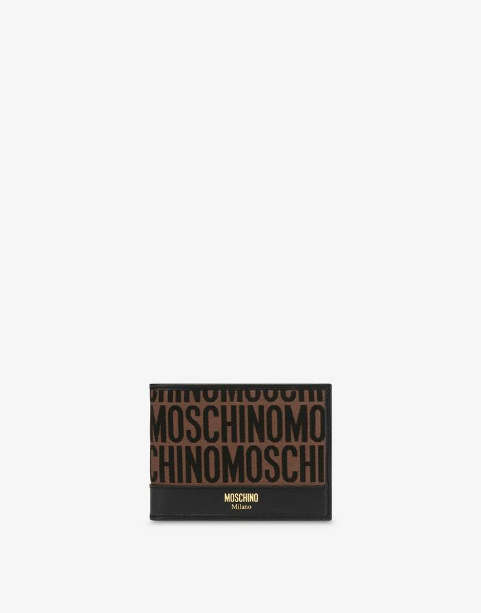 Brieftasche Mit Patte Aus Nylon Allover Logo | Moschino