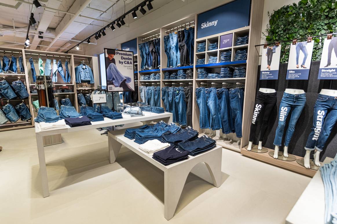 Die Denim-Abteilung im C&A-Store in Leidschendam. Bild: C&A