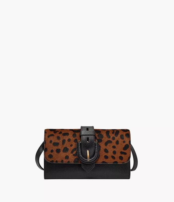 Harwell Haircalf Leather Wallet Crossbody Bag | Fossil