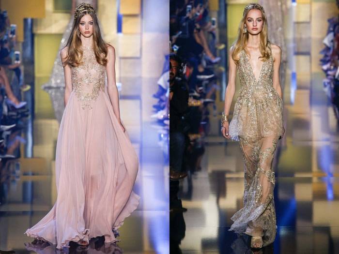 Elie Saab places gold in the center of Paris Haute Couture