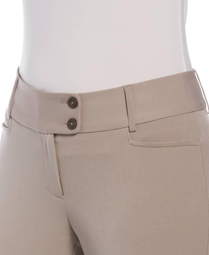 Women's Gabardine Bootcut Pants Short - Curvy Fit, Plus Size | Rafaella