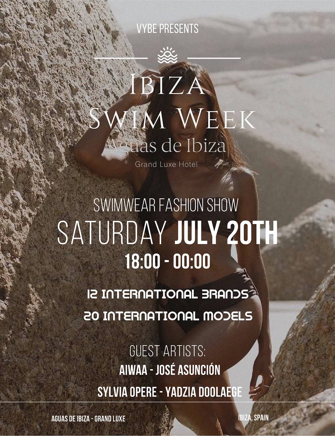 Cartel promocional de la primera edición de la pasarela Ibiza Swim Week.