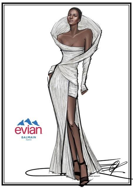 Courtesy of Evian x Balmain