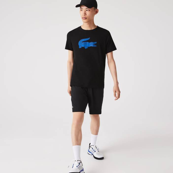 Herren Lacoste Sport Krokodil-T-Shirt aus atmungsaktivem Jersey mit 3D Print | Lacoste