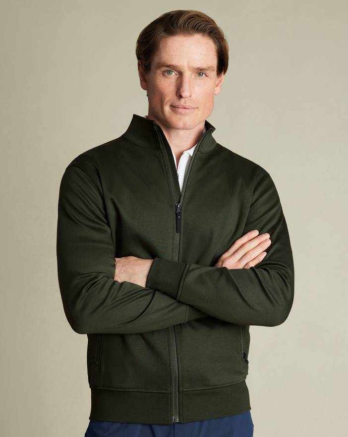 Men's Charles Tyrwhitt Performance Funnel Neck Long Sleeve Jacket | Charles Tyrwhitt