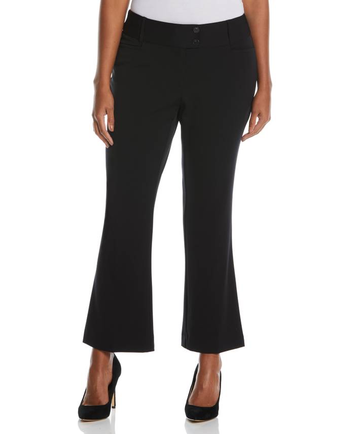 Women's Gabardine Bootcut Pants Short - Curvy Fit, Plus Size | Rafaella