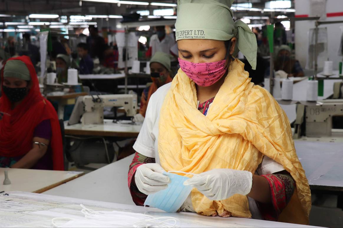 Workers at Denim Expert Ltd. in Chittagong, Bangladesh.