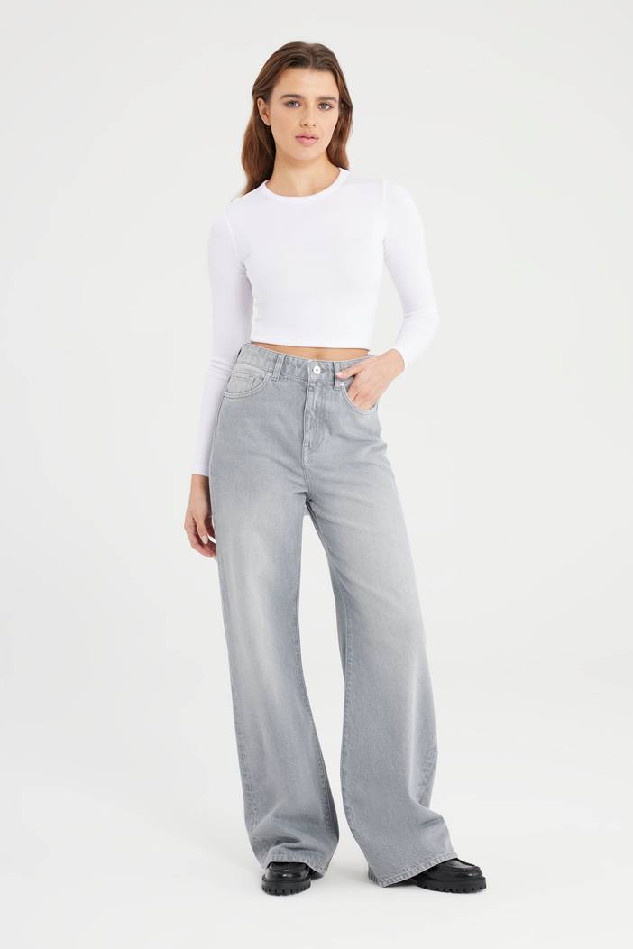 Maria Ultra High Waist 5 Pocket Jeans Grey VT | Cup of Joe (COJ) denim